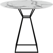 Black Hourglass Cafe Table